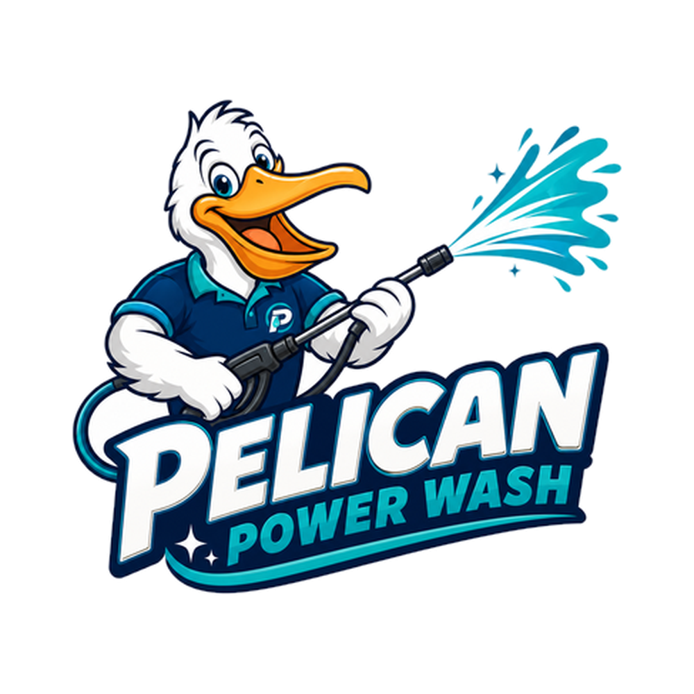 Pelican Power Wash mascot and logo