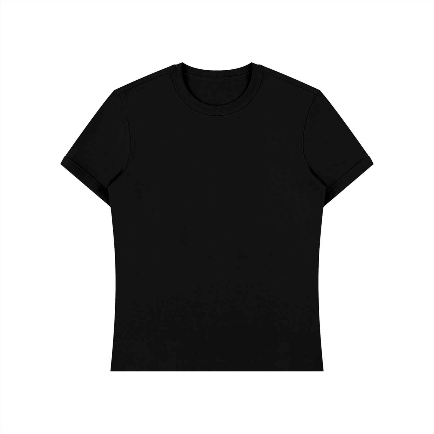Front of the black H1 Back Logo Only t-shirt, left plain with no print